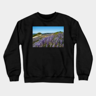 Lupine blooming on the hills Crewneck Sweatshirt